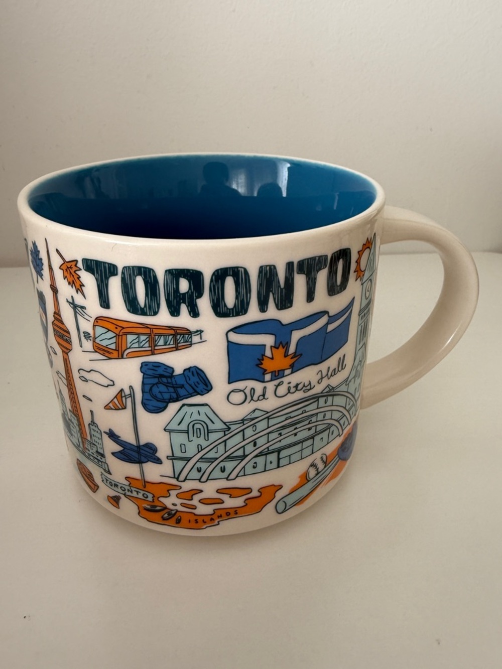 Starbucks MUG Collection Toronto City Illustration Ceramic Mug - Blue Interior